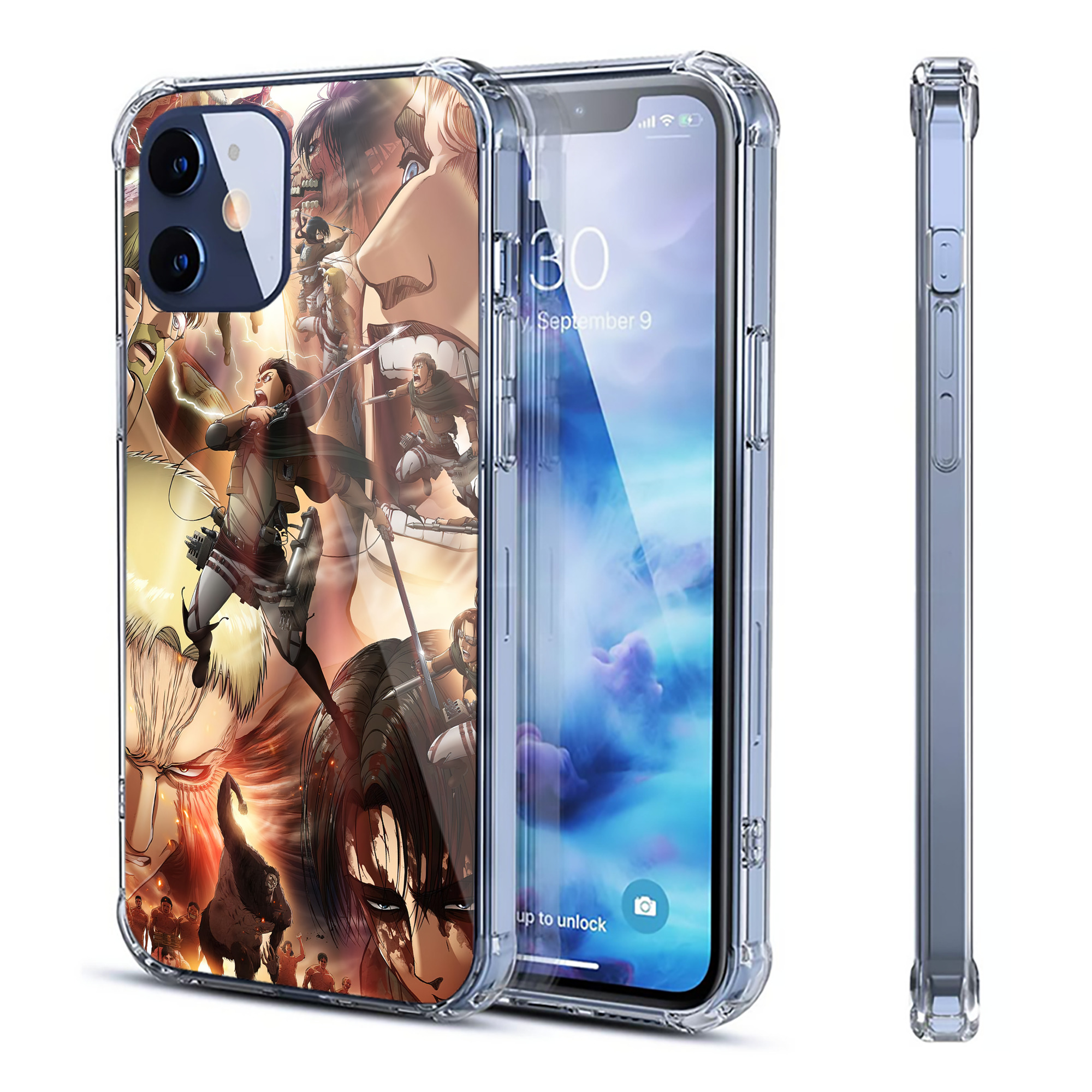 （画像用） 進撃の巨人 Attack on Titan 【iPhone 12シリーズ対応】透明スマホケース（クリアソフトケース）